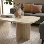 Τραπεζάκι σαλονιού Hillary Megapap χρώμα travertine 100x60x41,8εκ. - Image 3