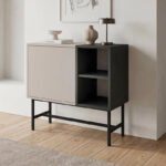 Βρες το Μπουφές Mona Megapap χρώμα sandstone - black wood 81x40x80εκ. σε μοναδική τιμή στο clickforshop.gr
