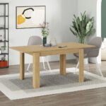 Τραπέζι Tolmen Megapap επεκτεινόμενο χρώμα sapphire oak 120/170x80x75εκ. - Image 2