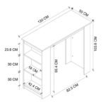 Τραπέζι μπαρ Toska Megapap χρώμα pine oak 120x50x103,6εκ. - Image 3