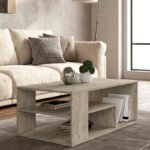 Τραπεζάκι σαλονιού Abdera Megapap χρώμα travertine 110x60x42εκ. - Image 2