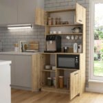 Έπιπλο κουζίνας Tuco 2 Megapap χρώμα sapphire oak 90x40x180εκ. - Image 2