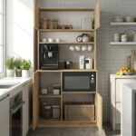 Έπιπλο κουζίνας Tuco 2 Megapap χρώμα sapphire oak 90x40x180εκ. - Image 3