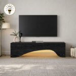 Βρες το Έπιπλο τηλεόρασης Mara Megapap με LED χρώμα sencron black 150x31