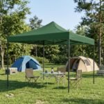 Κιόσκι - Gazebo Bari Megapap πτυσσόμενο μεταλλικός σκελετός - αδιάβροχο ύφασμα χρώμα πράσινο 3x3x3,10m. - Image 3