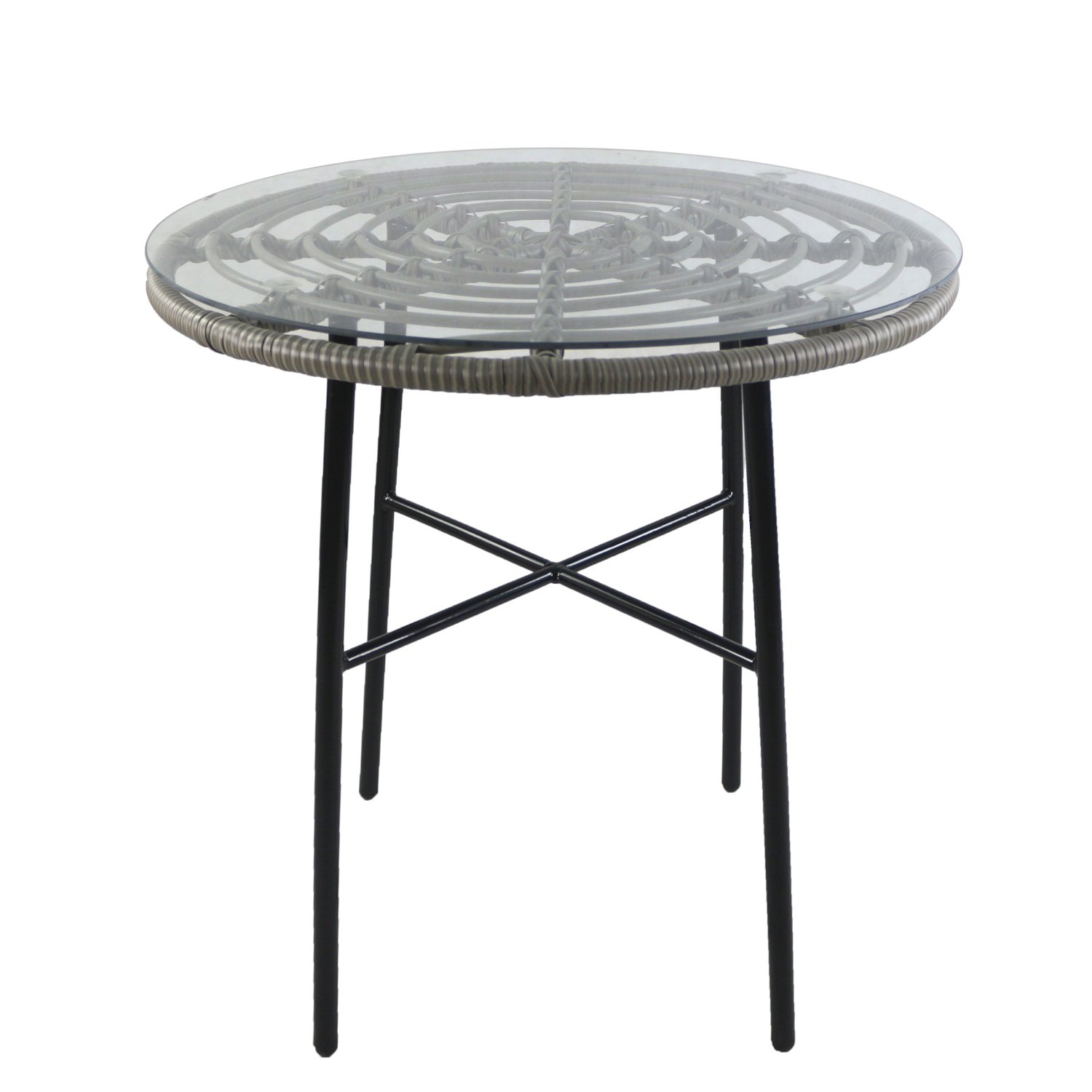 Τραπέζι Κήπου ArteLibre APPIUS Γκρι/Μαύρο Μέταλλο/Rattan/Γυαλί 70x70x74cm Βρες το Τραπέζι Κήπου ArteLibre APPIUS Γκρι/Μαύρο Μέταλλο/Rattan/Γυαλί 70x70x74cm σε μοναδική τιμή στο clickforshop.gr