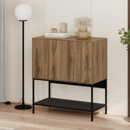Βρες το Μπουφές Amira Megapap χρώμα καρυδί Ud - black wood 80x40x90εκ. σε μοναδική τιμή στο clickforshop.gr