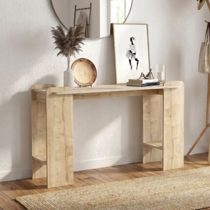 Βρες το Κονσόλα Mendoza Megapap χρώμα sapphire oak - travertine 130
