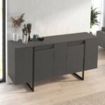 Μπουφές Orontes Megapap χρώμα ανθρακί 160x35,2x80εκ. - Image 3