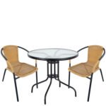 Βρες το Σετ Τραπεζαρία Κήπου ArteLibre EARTH Μαύρο/Μπεζ Rattan/Γυαλί/Μέταλλο Με 2 Πολυθρόνες 14990489 σε μοναδική τιμή στο clickforshop.gr