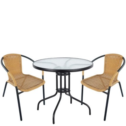 Βρες το Σετ Τραπεζαρία Κήπου ArteLibre EARTH Μαύρο/Μπεζ Rattan/Γυαλί/Μέταλλο Με 2 Πολυθρόνες 14990489 σε μοναδική τιμή στο clickforshop.gr