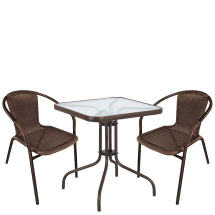 Βρες το Σετ Τραπεζαρία Κήπου ArteLibre MARS Καφέ Rattan/Γυαλί/Μέταλλο Με 2 Πολυθρόνες 14990526 σε μοναδική τιμή στο clickforshop.gr