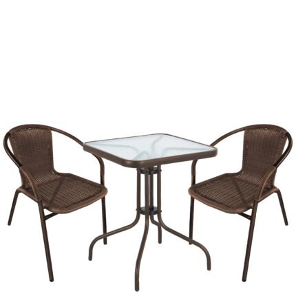 Βρες το Σετ Τραπεζαρία Κήπου ArteLibre MARS Καφέ Rattan/Γυαλί/Μέταλλο Με 2 Πολυθρόνες 14990525 σε μοναδική τιμή στο clickforshop.gr