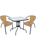 Βρες το Σετ Τραπεζαρία Κήπου ArteLibre MARS Μαύρο/Μπεζ Rattan/Γυαλί/Μέταλλο Με 2 Πολυθρόνες 14990490 σε μοναδική τιμή στο clickforshop.gr