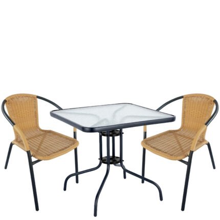 Βρες το Σετ Τραπεζαρία Κήπου ArteLibre MARS Μαύρο/Μπεζ Rattan/Γυαλί/Μέταλλο Με 2 Πολυθρόνες 14990490 σε μοναδική τιμή στο clickforshop.gr
