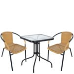 Βρες το Σετ Τραπεζαρία Κήπου ArteLibre MARS Μαύρο/Μπεζ Rattan/Γυαλί/Μέταλλο Με 2 Πολυθρόνες 14990487 σε μοναδική τιμή στο clickforshop.gr
