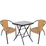 Βρες το Σετ Τραπεζαρία Κήπου ArteLibre TAURUS Μαύρο/Μπεζ Rattan/Γυαλί/Μέταλλο Με 2 Πολυθρόνες 14990488 σε μοναδική τιμή στο clickforshop.gr