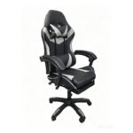 Αγόρασε A9937 ΜΑΥΡΟ/ΓΚΡΙ PVC ΠΟΛΥΘΡΟΝΑ GAMING/ΜΕ ΥΠΟΠΟΔΙΟ 64X59X43-112/53-125εκ. σε μοναδική τιμή στο clickforshop.gr