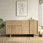 Βρες το Μπουφές Capri Megapap χρώμα sapphire oak 146x45x76