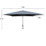 ΕΠΑΓΓΕΛΜΑΤΙΚΗ ΟΜΠΡΕΛΑ ΑΛΟΥΜΙΝΙΟΥ 5x5m POLLIN HM6606.01 ΑΚΡΥΛΙΚΟ ΠΑΝΙ ΓΚΡΙ - Image 2
