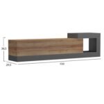 ΕΠΙΠΛΟ ΤΗΛΕΟΡΑΣΗΣ ΤΟΙΧΟΥ ESSENZA HM18372.13 ΜΕΛΑΜΙΝΗ OAK/ΓΚΡΙ 150x29.6x38.6Υεκ. - Image 2