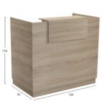 ΓΡΑΦΕΙΟ ΥΠΟΔΟΧΗΣ (RECEPTION) BARRY HM2152.01 ΜΕΛΑΜΙΝΗ ΣΕ SONAMA 120x70x110Υεκ. - Image 2