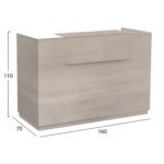 ΓΡΑΦΕΙΟ ΥΠΟΔΟΧΗΣ (RECEPTION) BARRY HM2153.01 ΜΕΛΑΜΙΝΗ ΣΕ SONAMA 160x70x110Υεκ. - Image 2