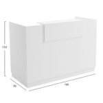 ΓΡΑΦΕΙΟ ΥΠΟΔΟΧΗΣ (RECEPTION) BARRY HM2153.02 ΜΕΛΑΜΙΝΗ ΣΕ ΛΕΥΚΟ 160x70x110Υεκ. - Image 2