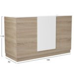 ΓΡΑΦΕΙΟ ΥΠΟΔΟΧΗΣ (RECEPTION) KRONIC HM2156.01 ΜΕΛΑΜΙΝΗ SONAMA/ΛΕΥΚΟ 180x70x110Υεκ. - Image 2