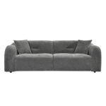 ΚΑΝΑΠΕΣ 3-ΘΕΣΙΟΣ JUNOA HM3333.01 ΓΚΡΙ ΥΦΑΣΜΑ 228x89x74Υεκ - Image 3