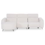 ΚΑΝΑΠΕΣ ΑΡΙΣΤΕΡΗ ΓΩΝΙΑ 3Θ ΜΕ RECLINE VALENTE HM3317.02L ΜΠΕΖ ΥΦΑΣΜΑ 275x160x104Yεκ - Image 3