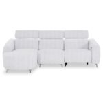 ΚΑΝΑΠΕΣ ΑΡΙΣΤΕΡΗ ΓΩΝΙΑ 3Θ ΜΕ RECLINE VALENTE HM3317.01L ΑΝΟΙΧΤΟ ΓΚΡΙ ΥΦΑΣΜΑ 275x160x104Yεκ - Image 3