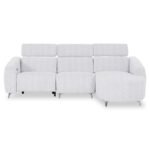 ΚΑΝΑΠΕΣ ΔΕΞΙΑ ΓΩΝΙΑ 3Θ ΜΕ RECLINE VALENTE HM3317.01R ΑΝΟΙΧΤΟ ΓΚΡΙ ΥΦΑΣΜΑ 275x160x104Yεκ - Image 3