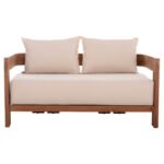 ΚΑΝΑΠΕΣ ΔΙΘΕΣΙΟΣ ΣΕΙΡΑ KIOTO HM6381 ΞΥΛΟ TEAK ΦΥΣΙΚΟ-ΜΠΕΖ ΜΑΞΙΛΑΡΙΑ 140x77x72Υεκ. - Image 3