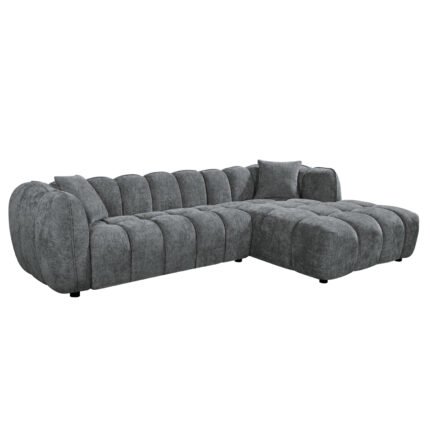 Αγόρασε ΚΑΝΑΠΕΣ ΓΩΝΙΑ (ΔΕΞΙΑ) LYKKE HM3326.01R ΓΚΡΙ ΥΦΑΣΜΑ 280x89-165(η γωνία)x70Υεκ σε μοναδική τιμή στο clickforshop.gr