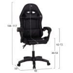 ΚΑΡΕΚΛΑ GAMING STRATUS HM1231.01 ΜΑΥΡΟ PVC--ΜΕ ΜΑΞIΛΑΡΑΚΙΑ ΜΕΣΗΣ/ΚΕΦΑΛΗΣ 60x59x117Υεκ - Image 2