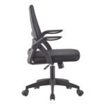 ΚΑΡΕΚΛΑ ΓΡΑΦΕΙΟΥ NETTIS HM1220.01 ΜΑΥΡO MESH-ΒΑΣΗ ΠΟΛΥΠΡΟΠΥΛΕΝΙΟΥ 47x47x109-119Υεκ - Image 3
