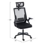 ΚΑΡΕΚΛΑ ΓΡΑΦΕΙΟΥ MATRON HM1226.01 ΜΑΥΡO PP & MESH ΥΦΑΣΜΑ 47x47x128Υεκ - Image 2