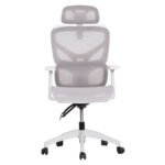 ΚΑΡΕΚΛΑ ΓΡΑΦΕΙΟΥ APEX HM1227.02 ΛΕΥΚΟ PP--ΑΝΟΙΧΤΟ ΓΚΡΙ MESH 70x66x113-130Υεκ - Image 3