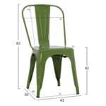 ΚΑΡΕΚΛΑ ΜΕΤΑΛΛΙΚΗ MELITA ΣΕ LIGHT OLIVE GREEN 43x50x82Y εκ. HM8641.13 - Image 2