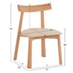 KΑΡΕΚΛΑ ΤΡΑΠΕΖΑΡΙΑΣ OSORIO HM18335.11 RUBBERWOOD ΦΥΣΙΚΟ-ΕΚΡΟΥ PU 51x55x74Υεκ - Image 2