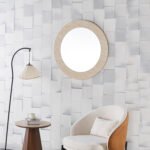 ΚΑΘΡΕΠΤΗΣ ΤΟΙΧΟΥ FONTE HM4880 ΠΛΑΙΣΙΟ MDF ΜΕ PVC ΣΕ ΧΡΩΜΑΤΙΣΜΟ ΤΡΑΒΕΡΤΙΝΑΣ Φ80εκ. - Image 2