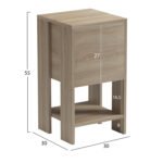 ΚΟΜΟΔΙΝΟ ARGUS HM18378.01 ΜΕΛΑΜΙΝΗ SONAMA 30x30x55Υεκ. - Image 2
