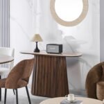ΚΟΝΣΟΛΑ WALDEN HM18439 ΚΕΡΑΜΙΚΟ TOP ΤΡΑΒΕΡΤΙΝΑ--MDF ΒΑΣΗ ΚΑΡΥΔΙ 120x40x76Υεκ - Image 2