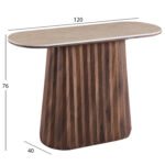 ΚΟΝΣΟΛΑ WALDEN HM18439 ΚΕΡΑΜΙΚΟ TOP ΤΡΑΒΕΡΤΙΝΑ--MDF ΒΑΣΗ ΚΑΡΥΔΙ 120x40x76Υεκ - Image 3