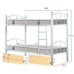 ΚΟΥΚΕΤΑ ΜΕ 2 ΣΥΡΤΑΡΙΑ SONAMA & ΣΤΡΩΜΑΤΑ 90X190εκ FLOOR HM10749.02 ΜΕΤΑΛΛΟ ΛΕΥΚΟ - Image 2