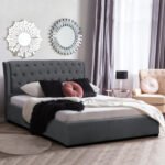 ΚΡΕΒΑΤΙ ΔΙΠΛΟ ΜΕ ΣΤΡΩΜΑ ODALYS HM10761.01 ΓΚΡΙ ΒΕΛΟΥΔΟ--ΓΙΑ ΣΤΡΩΜΑ 150x200εκ - Image 2