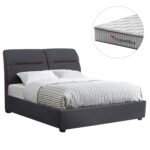Αγόρασε ΚΡΕΒΑΤΙ ΔΙΠΛΟ ΜΕ ΣΤΡΩΜΑ KENDRA HM10762 ΓΚΡΙ ΥΦΑΣΜΑ--ΓΙΑ ΣΤΡΩΜΑ 150x200εκ σε μοναδική τιμή στο clickforshop.gr