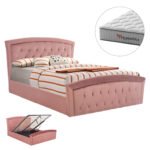 Αγόρασε ΚΡΕΒΑΤΙ ΔΙΠΛΟ ΜΕ ΣΤΡΩΜΑ ODELIA HM10766.02 ΒΕΛΟΥΔΟ ΣΑΠΙΟ ΜΗΛΟ--ΓΙΑ ΣΤΡΩΜΑ 160x200εκ σε μοναδική τιμή στο clickforshop.gr