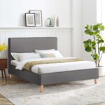 ΚΡΕΒΑΤΙ ΔΙΠΛΟ ΜΕ ΣΤΡΩΜΑ INDRA HM10810.01 ΓΚΡΙ ΥΦΑΣΜΑ--ΓΙΑ ΣΤΡΩΜΑ 160x200εκ - Image 2